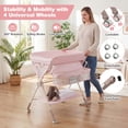 thumbnail image 5 of Infans Baby Changing Table w/Storage Bag Shelf Toys Lockable Wheels Adjustable Heights, 5 of 7