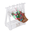 thumbnail image 3 of Acrylic Earring Hanger Rack with Mini Hangers 52 Hole Clear Earring Hanging Holder Cute Earring Display Stand Organizer Ear Stud Display Rack, 3 of 6