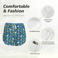 thumbnail image 4 of Pofeuu Dinosaur on the Beach Vacation Print Women's Athletic Shorts Running Workout Shorts Tummy Control Quick Dry Gym Shorts with Pockets Double layer sports shorts-Large, 4 of 7