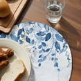 thumbnail image 3 of Blue Eucalyptus Leaves Round 13 Inch Placemats Set of 4, Watercolor Botanical Weeping Leaf HeatResistant Non Slip Place Mats for Dining Table, Wipeable Braided Kitchen Table Mats for Housewarming, 3 of 9