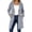 Grey, variant on Women Long Zip Up Hooded Tunic Jacket, Oversized Drawstring Waist Midweight Fleece Sweatshirt Coat, Pocketed Casual Layering Outerwear for Fall Winter Daily Weekend (Sky Blue/M)