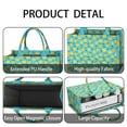 thumbnail image 4 of Large Capacity Tote Bag,Yellow Lemon Fruit Slices Blue Pattern Handbag Fashion Luxury Tote Bag,15.7"x13"x 5.1" Inches,Laptop Compatible, 4 of 6