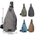 thumbnail image 3 of SUSHANG Canvas Sling Bag Chest Pack Casual Lightweight Crossbody Backpack for Travel Hiking Cycling, 3 of 9