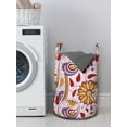 thumbnail image 3 of Ethnic Laundry Bag, Persian Paisley Motifs and Leaves with Traditional Culture Motifs, Hamper Basket with Handles Drawstring Closure for Laundromats, 13" x 19", Multicolor, by Ambesonne, 3 of 4