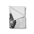 thumbnail image 2 of Black Crow Soft Flannel Fleece Throw Blanket, Monochromatic Design of Bird on Bare Branch Haunted Gothic, Cozy Plush for Indoor and Outdoor Use, 60" x 80", Charcoal Grey Pale Grey, by Ambesonne, 2 of 6