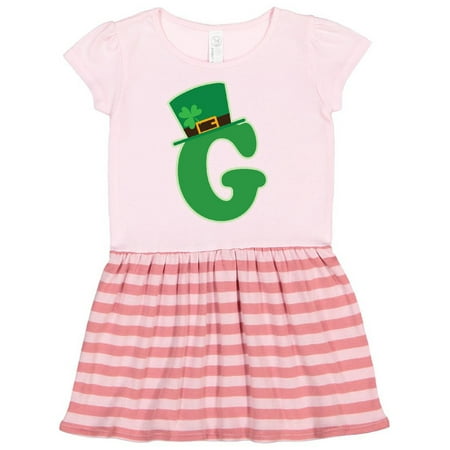 

Inktastic Irish St Patricks Day Letter G Monogram Gift Toddler Girl Dress