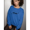 thumbnail image 2 of Vacation Mode Airplane Line Sweatshirt Women -Image by Shutterstock, Female Large, 2 of 4