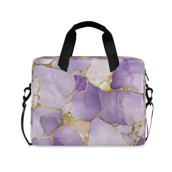FORMRS 16" Laptop Sleeve Bag Carrying Case with Handle Travel Shoulder Briefcase, Pastel Purple Marble Pattern
