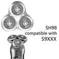 thumbnail image 3 of Philips Norelco Series 9000 Replacement Shaver Head, Model SH98. Features Metal Wheel Buckle and Upgraded DualLayer Precision Blades, Silver., 3 of 5