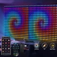 thumbnail image 2 of Guirnalda de luces LED de 3 x 3 m y 400 ledes con control por aplicación inteligente RGB, diseño DIY, cadena de luces navideñas para decoración de festivales, novedad de 2024, 2 of 5