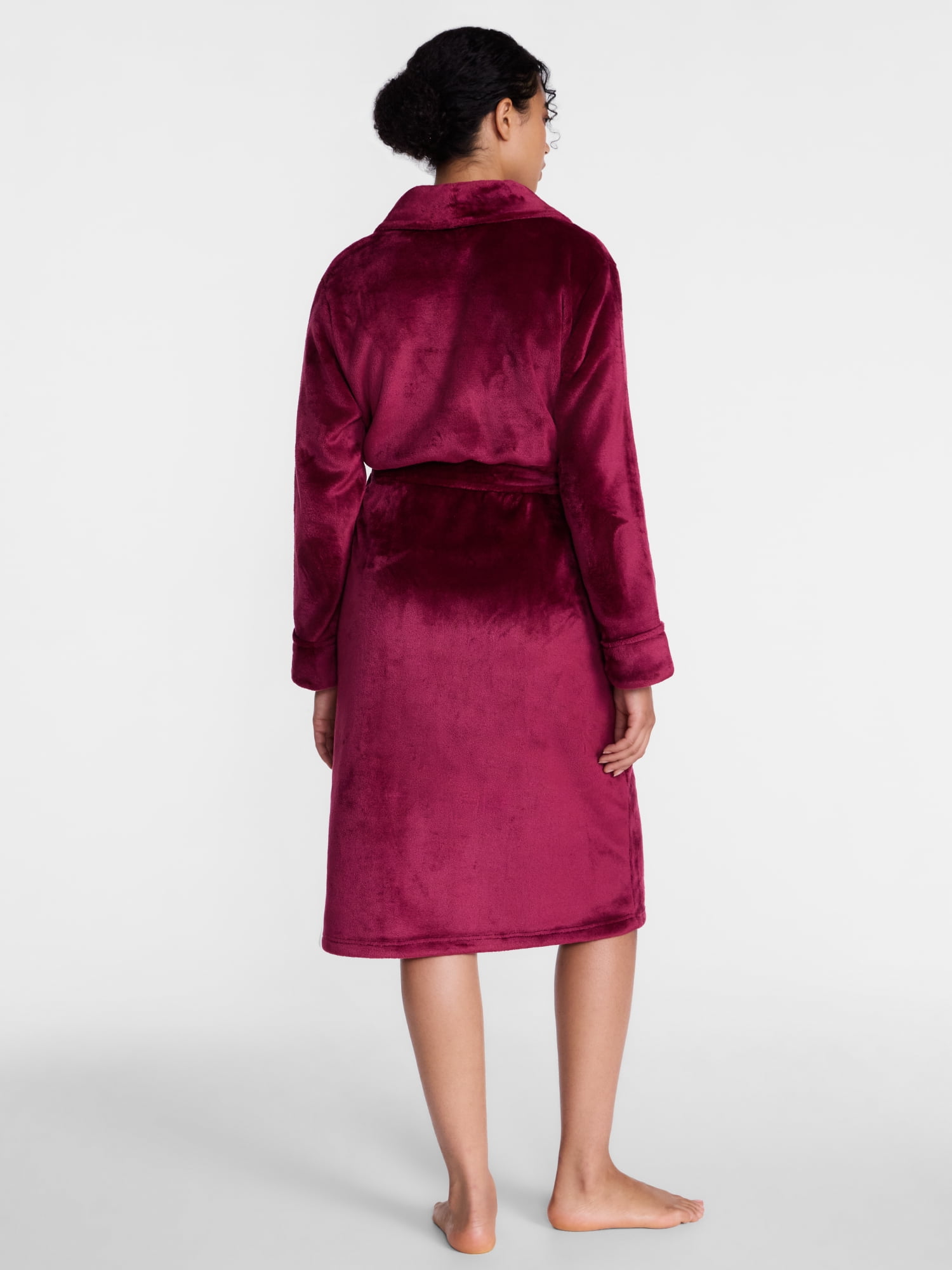 Joyspun Women's Plush Robe, Sizes S to 3X