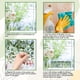 thumbnail image 4 of Calcomanías para ventanas de 37 x 114 cm con diseño de flores de vid, hojas verdes, plantas y mariposas, grandes, estáticas, anticolisiones, decorativas, no adhesivas., 4 of 9