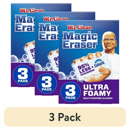 (3 pack) Mr. Clean Magic Eraser Ultra Foamy Multi Purpose Cleaner, 3ct