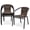 Brown, variant on NAPWANT Outdoor Rattan Patio Dining Chairs Set of 4, Stackable All-Weather Wicker Chairs with Steel Frame for Garden, Deck, Backyard, Bright Blue