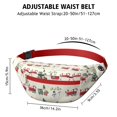 thumbnail image 3 of Fanny Pack Beige Christmas Santa and Train Pattern Waist Pack Bag,Running Cross Bag,Waterproof Large Fanny Packs for Women Men for Travel Running Hiking Cycling, 3 of 6