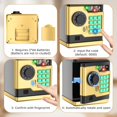 thumbnail image 2 of Piggy Bank, Electronic Piggy Bank for Kids Boys Girls with Password and Fingerprint Unlocking Simulation, Money Bank Kids Safe Toys for 3 4 5 6 7 8 9 10 Year Old Boy Girl (Gold), 2 of 6