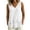 White, variant on Women Sleeveless V Neck Double Ruffle Tier Casual Top