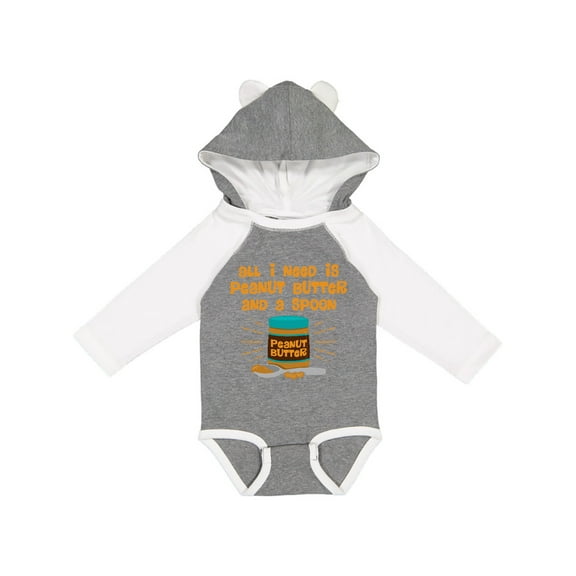 Inktastic Peanut Butter Spoon Boys or Girls Long Sleeve Baby Bodysuit