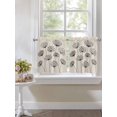 thumbnail image 4 of Farmhouse Dandelion 2 Panel Kitchen Curtains for Small Windows, Spring Modern Country Flower Black Beige Bathroom Tier Curtain, Short Window Treatment for Bedroom/Living Room 55"x24", 4 of 6