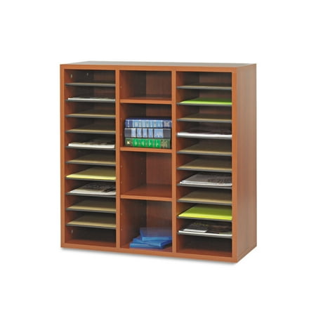 Safco Apres Literature Organizer, 30 x 12 x 30, Cherry