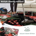 thumbnail image 5 of Cardinal Bird Outdoor Rug for Patio/Deck/Porch, Non-Slip Large Area Rug 5 x 7 Ft, Winter Poinsettia Pine Cones Berry Black Indoor Outdoor Rugs Washable Area Rugs, Reversible Camping Rug Carpet Runner, 5 of 8