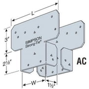 Simpson Strong-Tie 2-pack 2 Pack Simpson Strong Tie AC6Z 6X Adjustable Beam/Post Cap Z-Max Finish — Residential Use, Standard Application