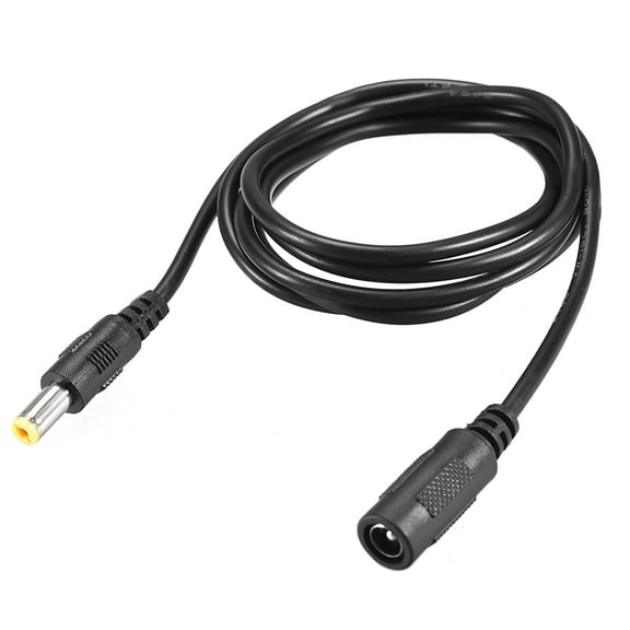 Uxcell Power Extension Cables for 12V DC 1A Adapter Cord 4 Ft Length Black