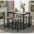 thumbnail image 1 of Segmart Counter Height Dining Set, 5 Piece Dining Table Set with 4 Chairs, Pub Table Set Kitchen Table Set for 4, Space-Saving Bistro Table Sets for Kitchen Dining Room Living Room, Oak, H554, 1 of 12