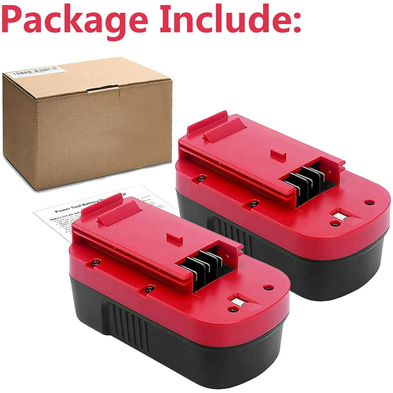 Ohyes Bat 2Packs Upgrade to 3800mAh Hpb18 Replace for Black and Decker 18 Volt Battery Ni-MH Hpb18 244760-00 A1718 Fs18fl Fsb18 Firestorm