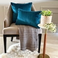 thumbnail image 3 of Navy Blue Decorative Throw Pillow Covers 16"x16" | Modern Velvet Cushion Cover Striped | Ribbed Corduroy Velvet Pillowcases for Couch, Sofa Bedroom & Living Room, Modern Home Décor - Navy Blue Lines, 3 of 12