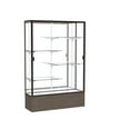 thumbnail image 1 of Waddell 2074MB-BZ-WV Reliant 48 x 72 x 16 in. Walnut Vinyl Base Display Case with 4 ft. Length, Mirror Back - Dark Bronze, 1 of 1