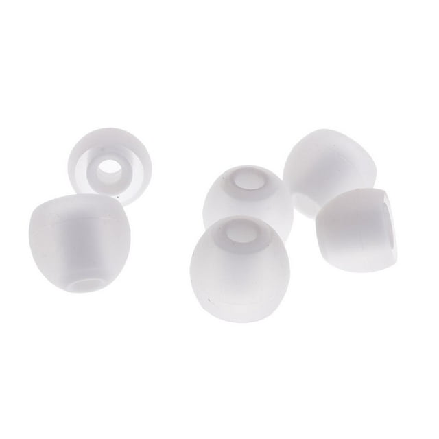 TISHITA 3 Paires Housses en Silicone Hautes Remplacement de Taille d'Écouteurs Intra-Auriculaires Blanc Transparent