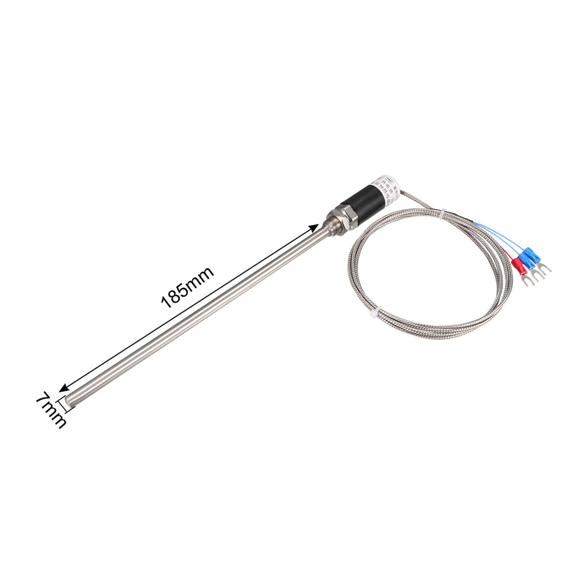 PT100 Type Temperature Thermocouple Sensor Probe 3 Fork 1.5M Aluminum 15cm 