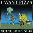 thumbnail image 3 of SpongeBob Squarepants T-Shirt Men's I Want Pizza Character Tee (L), 3 of 4