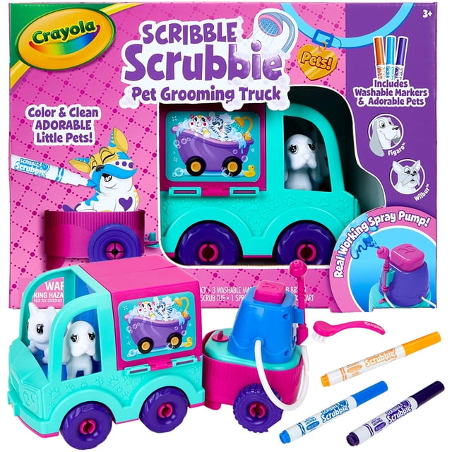 Crayola Scribble Scrubbie Pets Grooming Truck, Juego de jugu Crayola Crayola