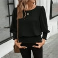 thumbnail image 2 of yillto Women's Dressy Top Long Sleeve Casual Shirt Work Business Blouses Fall Elegant Outfits for Ladies, 2 of 6