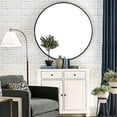 thumbnail image 5 of POSHIONS 24" Aluminum Alloy Frame Circle Round Mirror,Black, 5 of 9