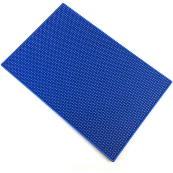NAMZI Non-Slip Rubber Bar Mat Bar Runner Glass Drip Tray Beer Drink Rail Bars Service Mat (Blue,30*45cm/11.8*17.7inch)