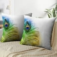 thumbnail image 3 of LALILO Throw Pillow Covers Beautiful Exotic Peacock Feather Cushion Cover 18" x 18", 1002 Pack, 3 of 6