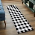 thumbnail image 4 of Vintage Farmhouse 2'x6' Runner Rug, Black and White Checkered Washable Non-Slip Area Rugs for Hallway Kitchen Floor Bedroom Entryway, Laundry Carpet Decoration Indoor Mat, 4 of 9