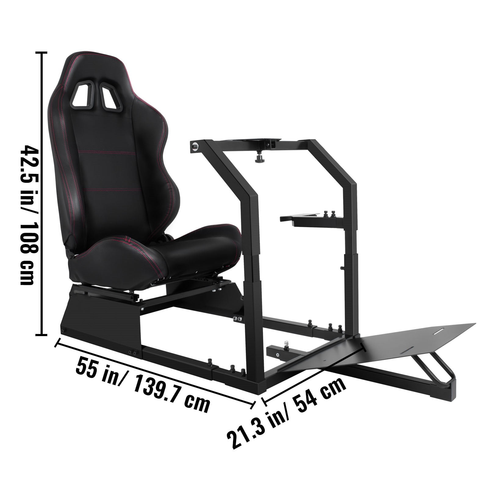 SEEUTEK Luyster Race Simulator Cockpit for Logitech G25, G27, G29 Height  Adjust Race Wheel Stand, Wheel and Pedals Not Included BZ-1022-84 - The  Home Depot