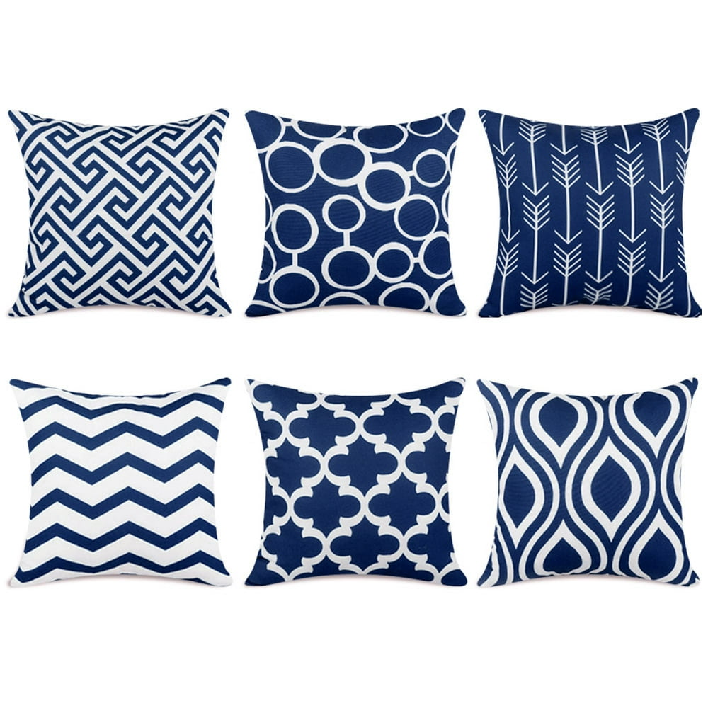 Topfinel Pattern Decorative Throw Pillow Covers Outdoor Square Canvas