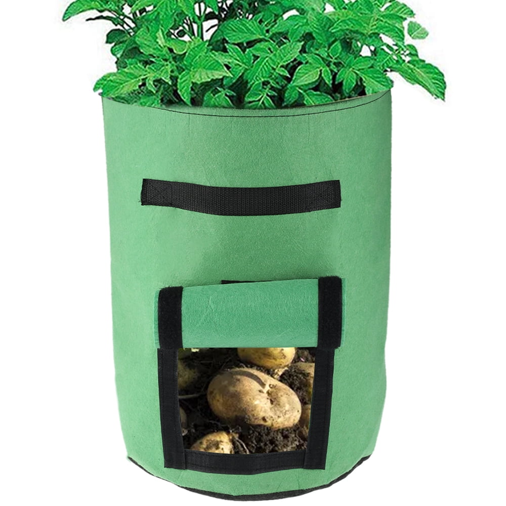 12-Pack 7 Gallon Grow Bags Heavy Duty Thickened Nonwoven Fabric Pots For Potato 