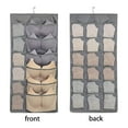 thumbnail image 2 of 12+18 Compartments Double Underwear & Bra Storage Bag Hanging Organizer For Wardrobe Portable & Foldable, 2 of 5