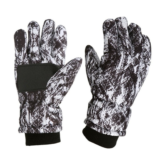 Un calentador Accesorios de cocina Guantes de invierno para niños Niños Niñas Nieve Mitones a prueba de viento Deportes al aire libre Esquí Guantes de cocina Guantes de cocina Elementos esenciales de