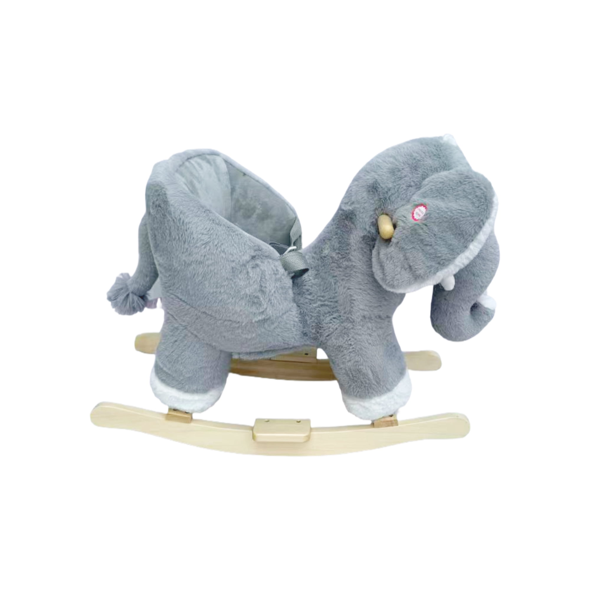 Alvantor Kids Elephant Rocking Horse with Music, Plush Ride-On for Toddlers