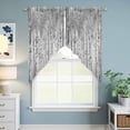 thumbnail image 6 of Gray Grey Forest Kitchen Window Curtains, Swag Curtains Valance for Bedroom Living Room Bathroom, Grey Modern Art Oil Painting Rod Pocket Window Treatment Curtain Block Drapes 2 Panels 36"x45", 6 of 9