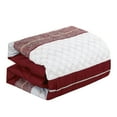 thumbnail image 5 of ESCA Bed-in-a-Bag Ensemble de Literie 9 Pcs Prova Rouge Brique Taille Cal Très Grand Blanc, 5 of 5