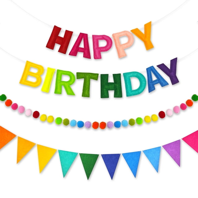Banner de felicitación 3D preencoldado CANREVEL para decoración de cumpleaños