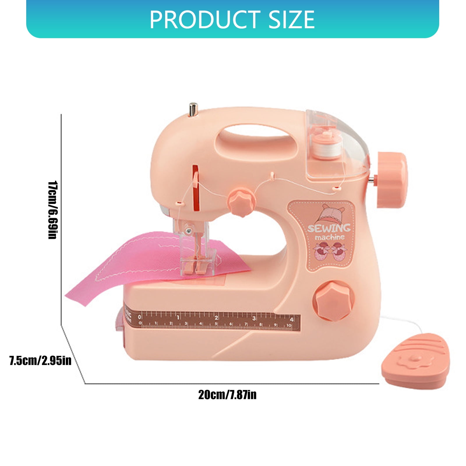Small Electric Sewing Machine Portable Safe For Kids Craft Multifunctional Easy